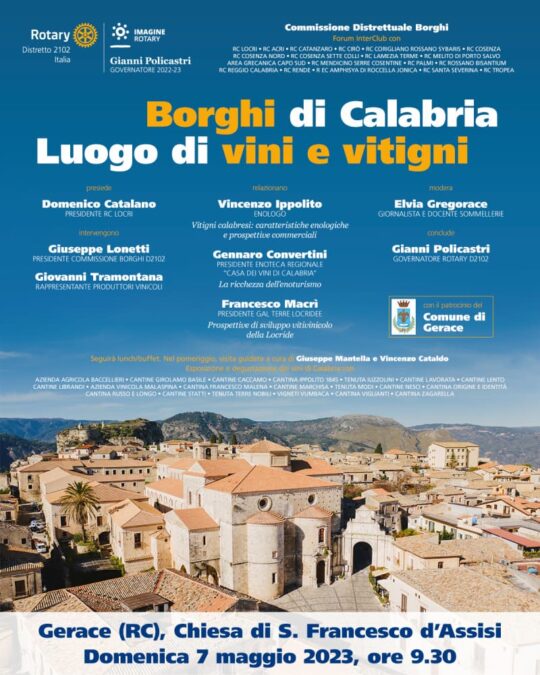 Borghi di Calabria luoghi di vini e vitigni